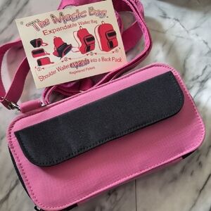 The Magic Bag Pink and Black Expandable Wallet Bag